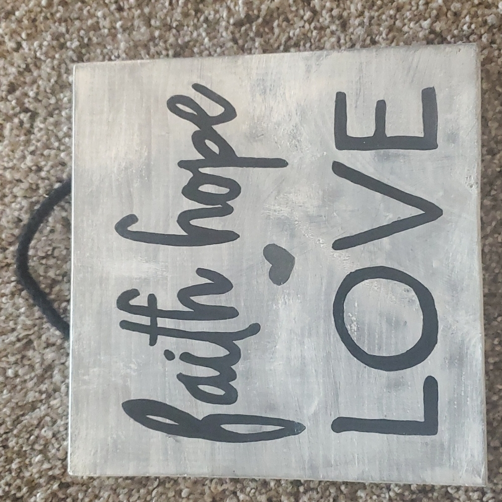 Handcrafted and painted wood sign